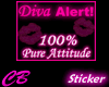 CB Diva Warning Sticker