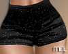 Mel-Black Glitter Shorts