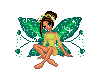 Tiny Green Glitter Fairy
