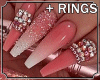 Diamond Nails + Rings