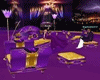 PURPLE N GOLD COUCH SET