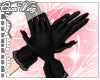 Lace Satin Gloves Black