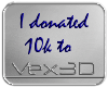 :V3D: 10k donation