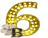 B♛|Gold Sign Number 6