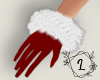 L. Christmas gloves red