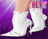 K- Samintha White Boots