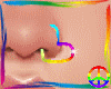 Rainbow Heart Nose Ring