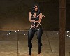 Dress black leather