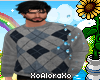 (A) Gray Knitted Sweater