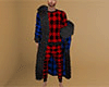 Blue Fur Robe Plaid (M)