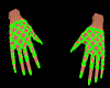Neon Green Net Gloves