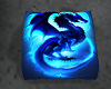 np blue dragon pouf