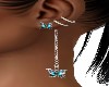 Blue/Silv Butterfly Earr