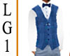 LG1 Blue Vest & Bow Tie