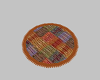Jewel tones round rug