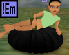 !Em Black Pouf Lounge 4p