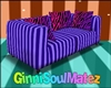 Purple Zebra Kiss Couch