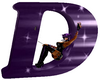 (ba)Purple Letter D/pose