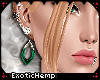 (H:Jovana-Green Earrings