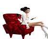 fauteuil rouge chic
