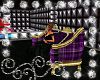 Purple and gold lng sofa