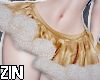 Gold fur skirt