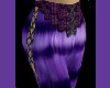 purple tied Flare pants