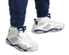 [S] White/Navy Shoes