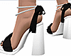 Black White Pearl Heels