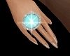 Ring, diamonds, turquois