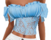 Country Blue Lace Crop