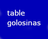 table golosina
