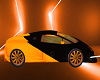 Glowing Orange Race Car