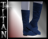 TT*Blue Suede Boots