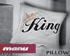 m' King Pillow White