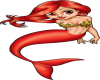 Fire Red Mermaid