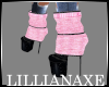 [la] Pink sock boot
