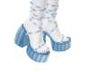 Edz Blue Plaid Heels