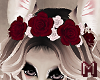 Red + White Floral Crown