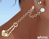 Lacy Gold Earrings White