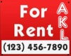 AKL For rent sign