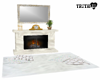 ~TRH~WHITE FIREPLACE