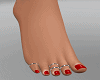 ✈ - Red Nails Feet