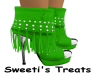 green tassel boot