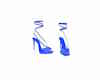 blue bow shoes