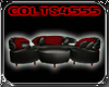 (cwc) black red couch