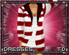 *T Red Striped Sweater