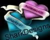 Shark&Ash Hearts Sticker