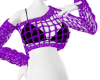 Black purple laced dress