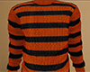 Orange Striped Sweater M